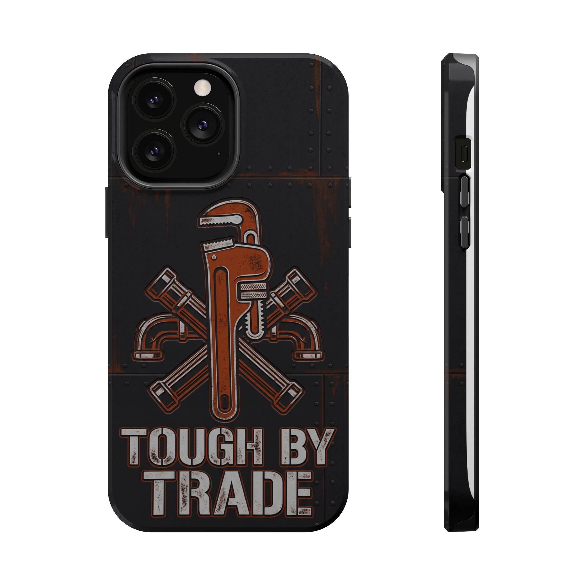 Tough By Trade Phone Case — Crossed Wrenches Wireless Charging Cover