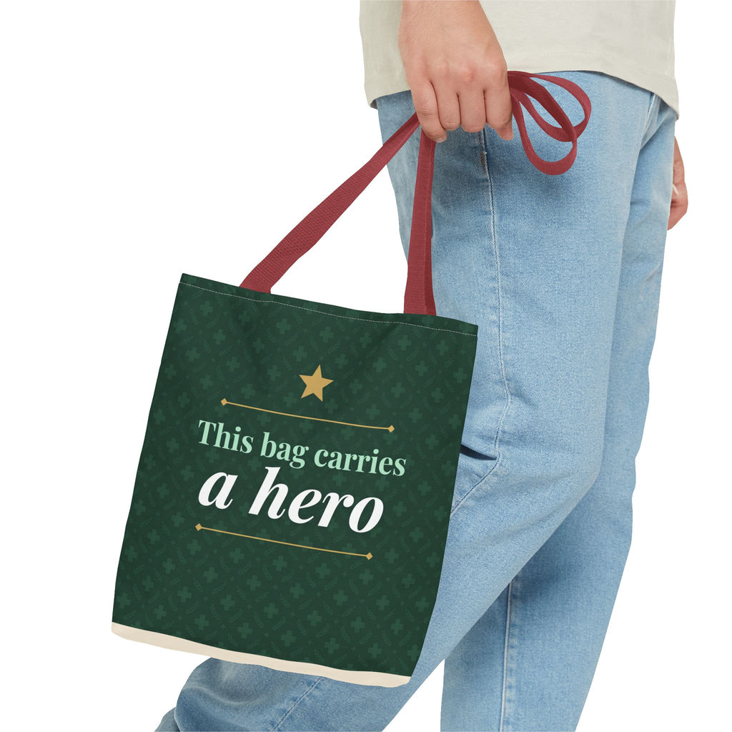 This Bag Carries a Hero Tote | Nurse Gift Tote Bag | Essential Worker Appreciation Gift | Premium Polyester Carry-All