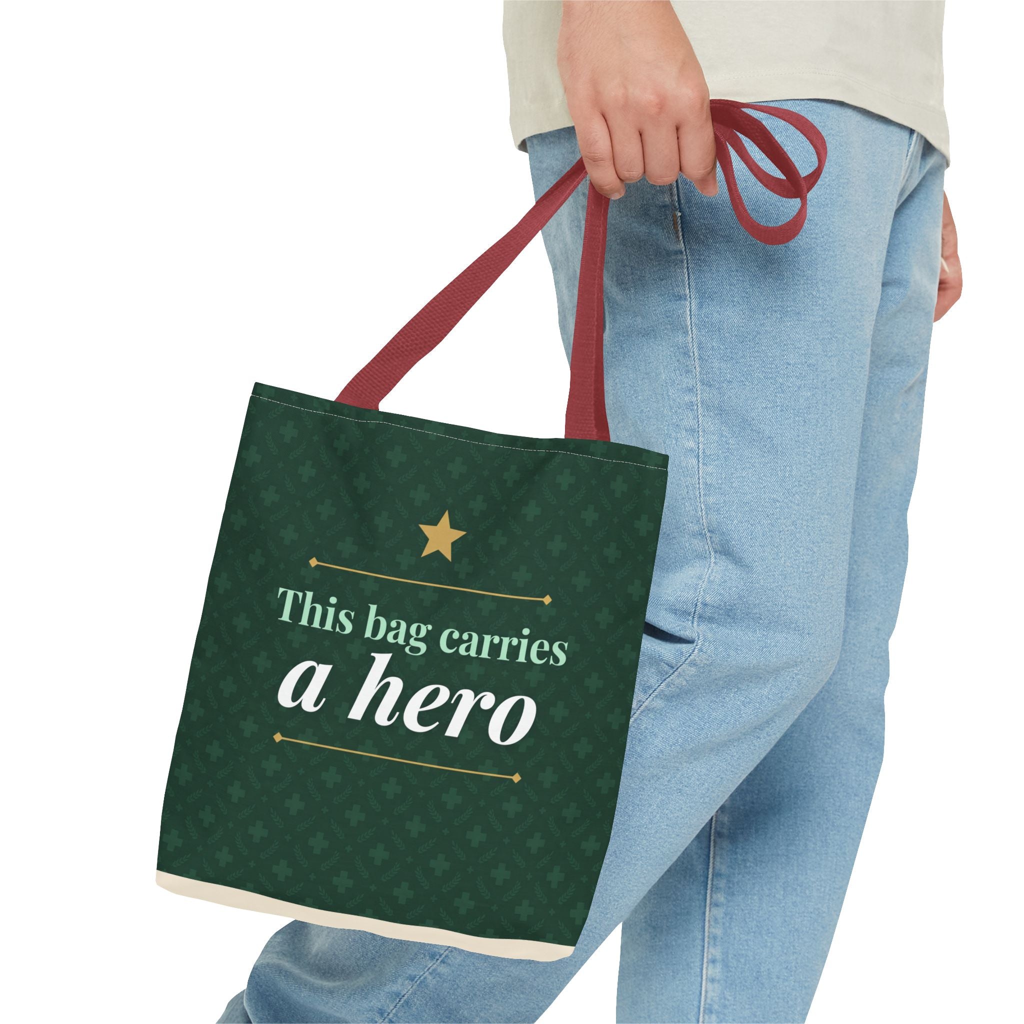 This Bag Carries a Hero Tote | Nurse Gift Tote Bag | Essential Worker Appreciation Gift | Premium Polyester Carry-All