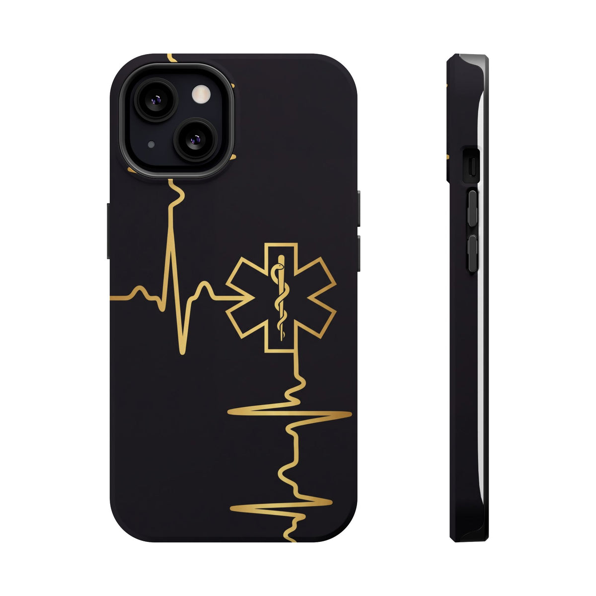 Paramedic/EMT Heartbeat Line Phone Case — Magnetic Wireless Charging Cover