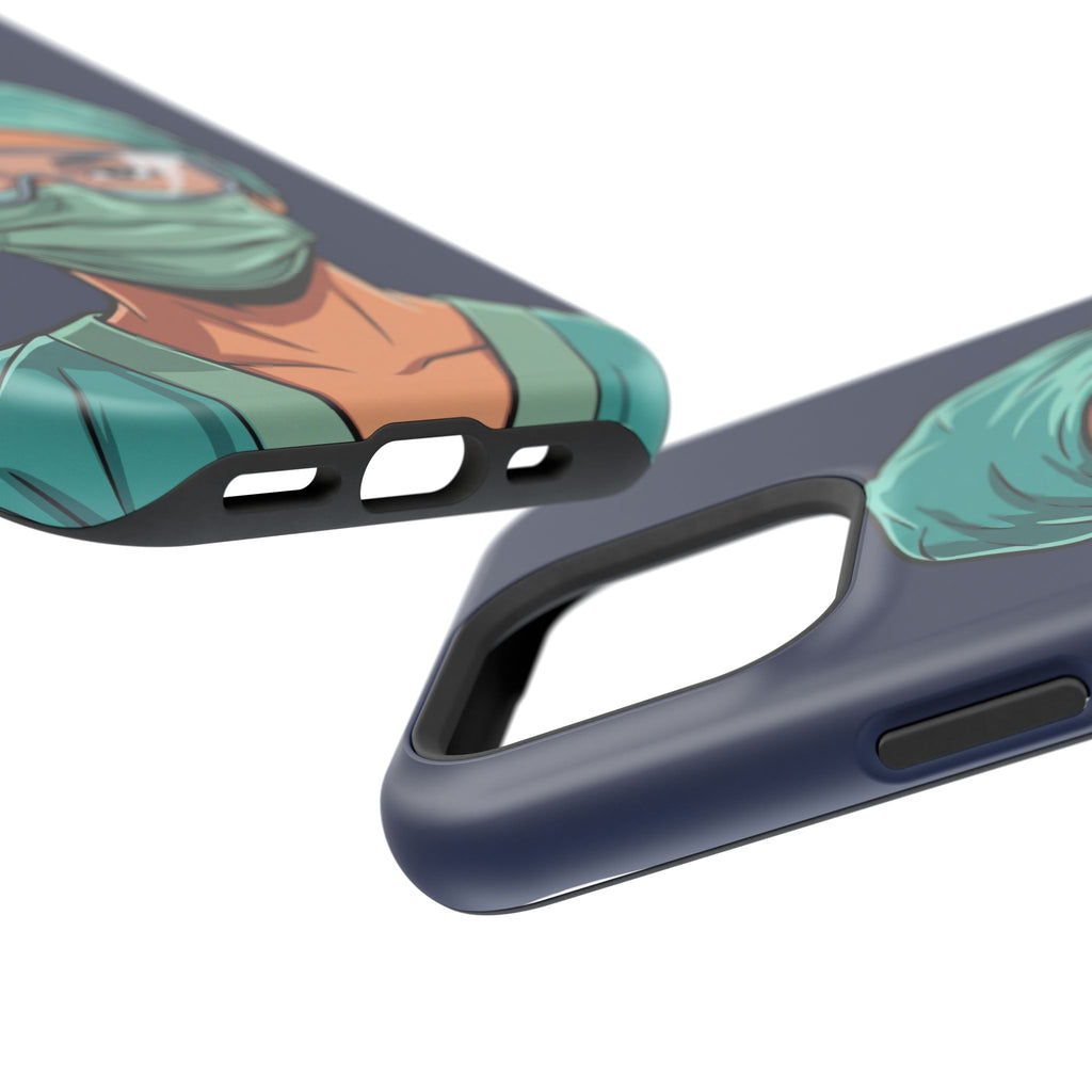 Bold Nurse Portrait Phone Case — Magnetic Wireless Charging Cover