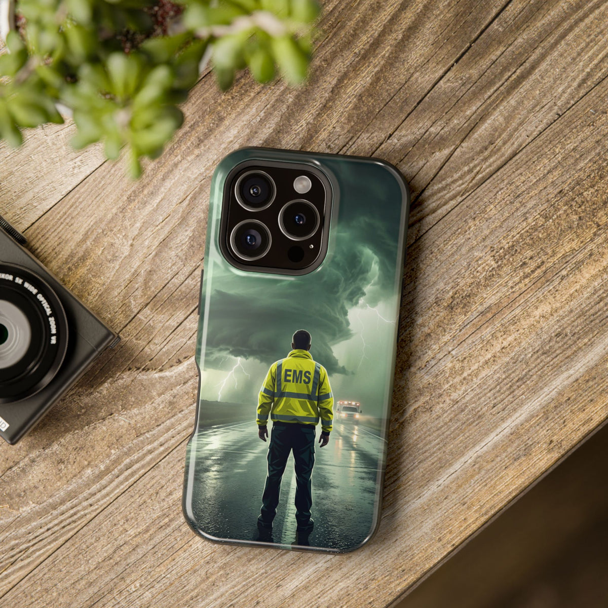 EMS Green Storm Phone Case — Magnetic Wireless Charging Cover