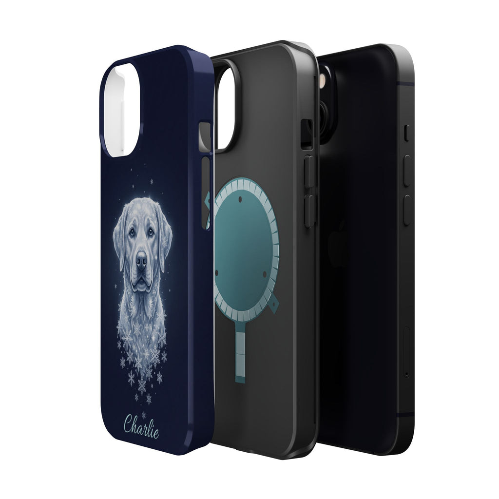 Personalized Winter Snowflake Labrador Phone Case — Tough Magnetic Case with Wireless Charging