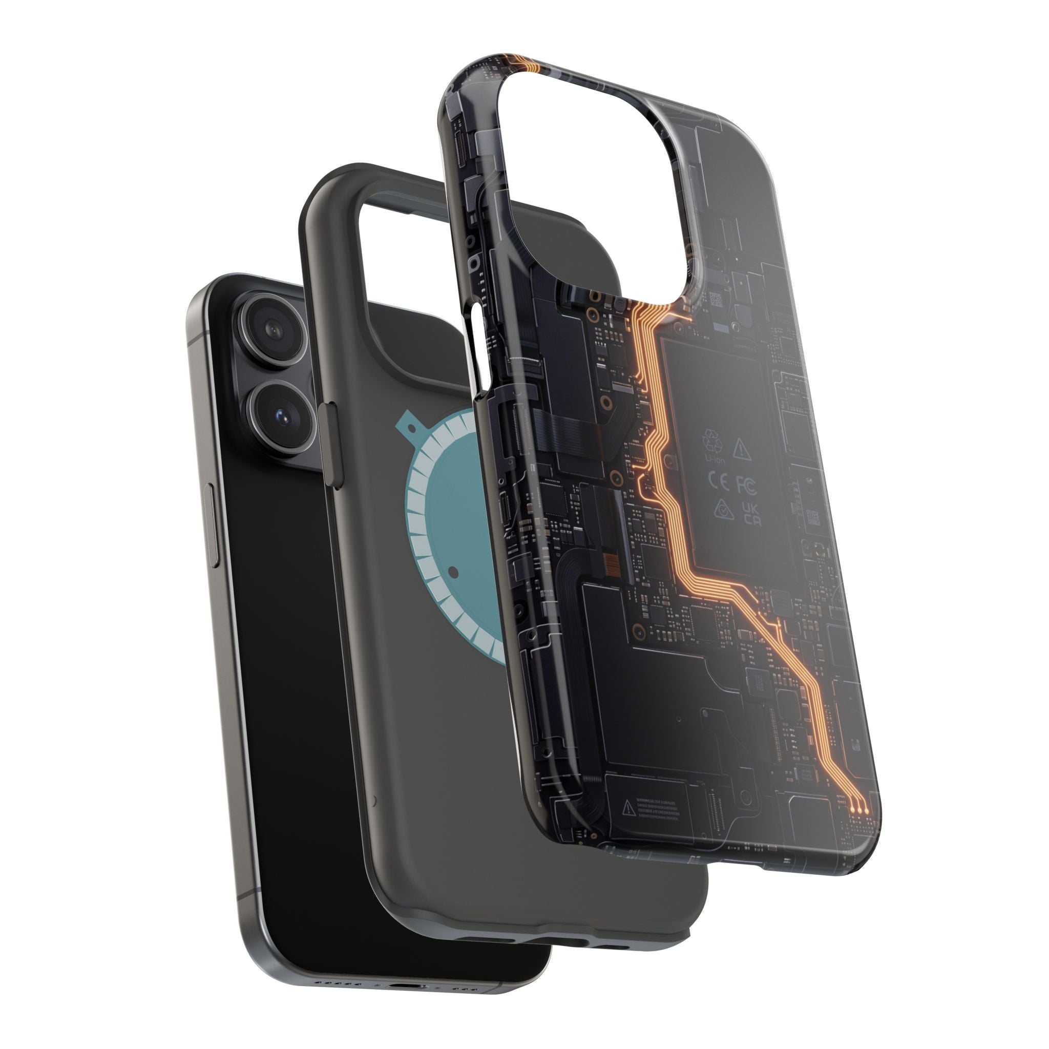 Electrician Circuit Bolt Phone Case — Impact-Resistant Wireless Charging Cover