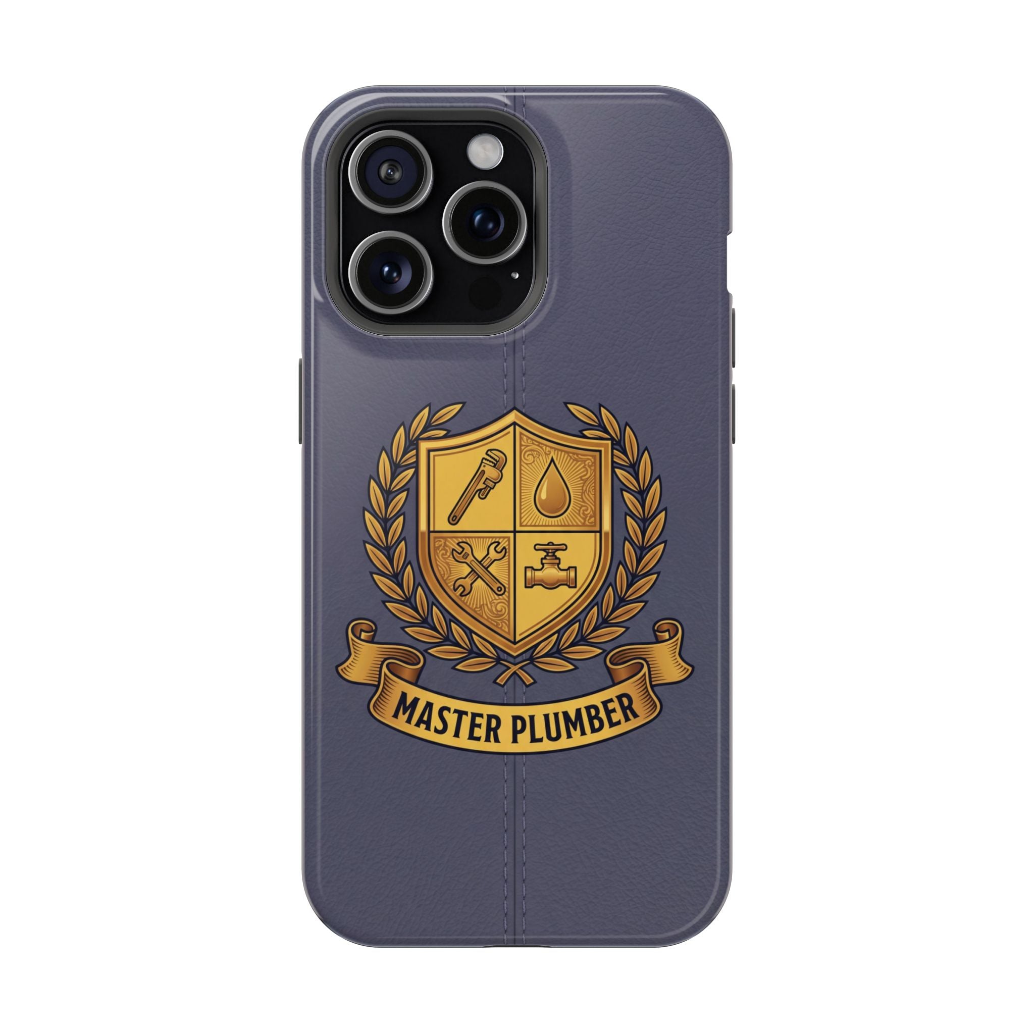Master Plumber Crest Phone Case — Heraldic Shield Wireless Charging Cover