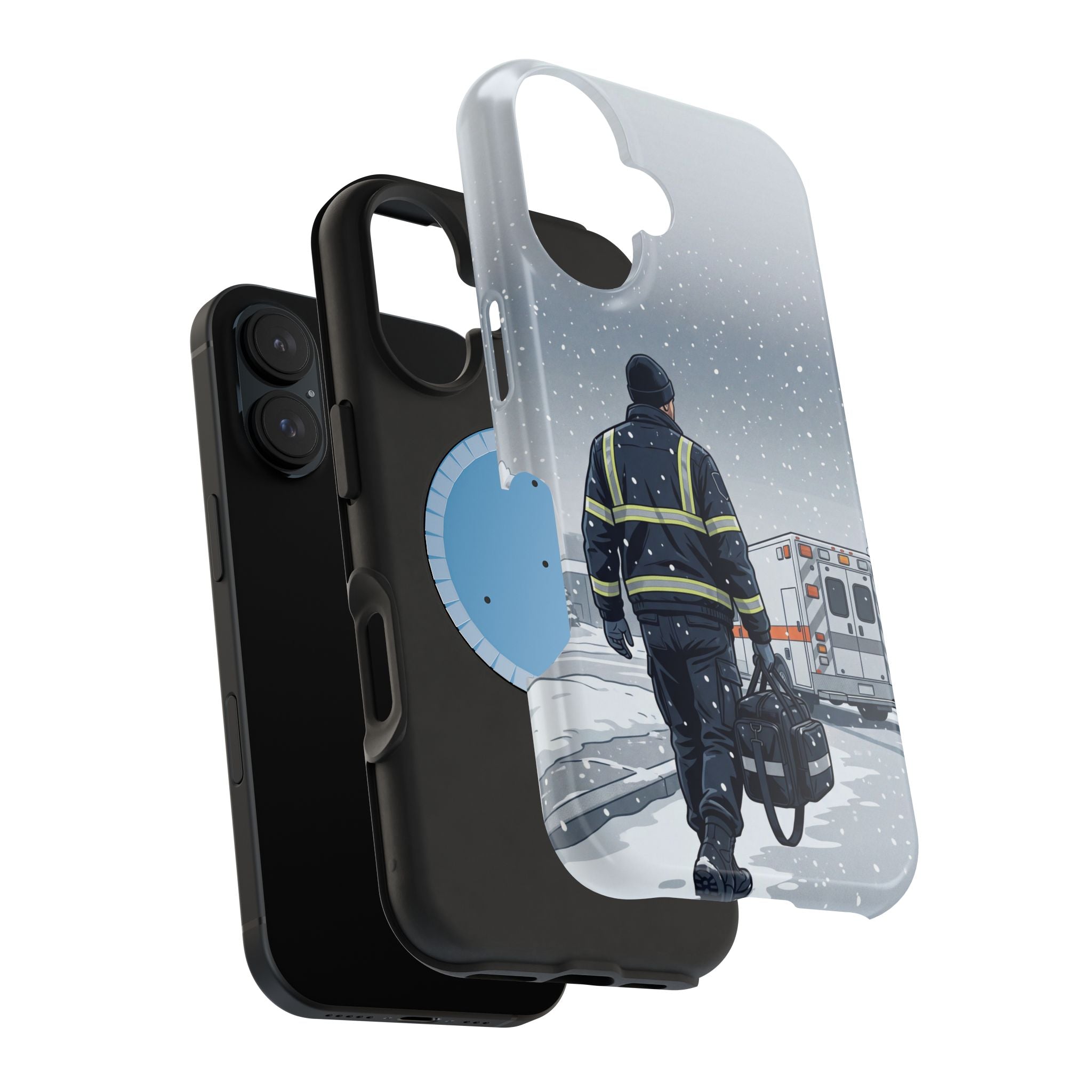 Bold Paramedic/EMT Portrait Phone Case — Magnetic Wireless Charging Cover