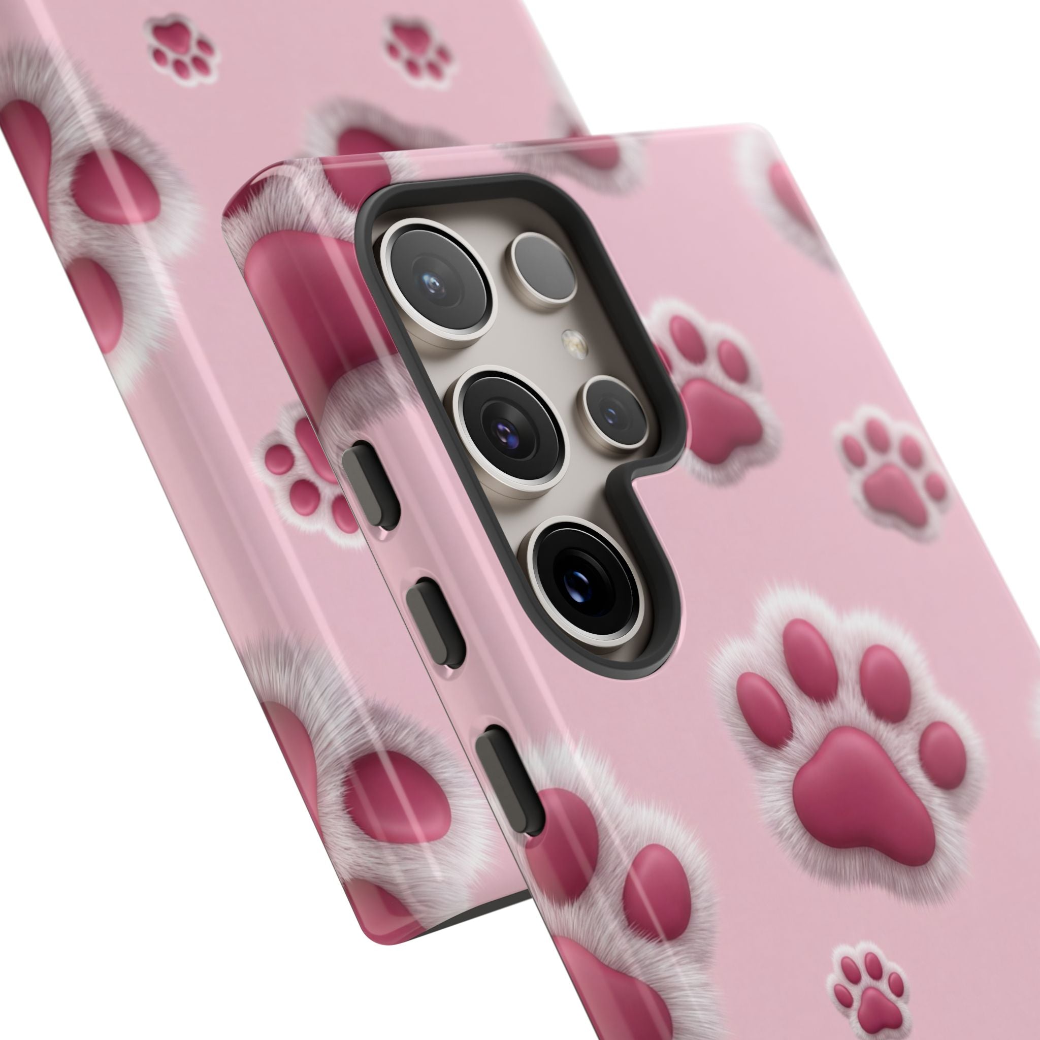 iphone & Samsung - Pink Paws Tough Phone Case — Cute Protective iPhone Cover