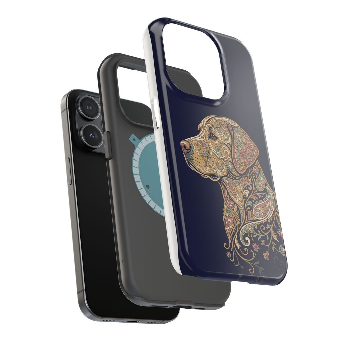 Paisley Labrador Phone Case — Tough Magnetic Case with Wireless Charging