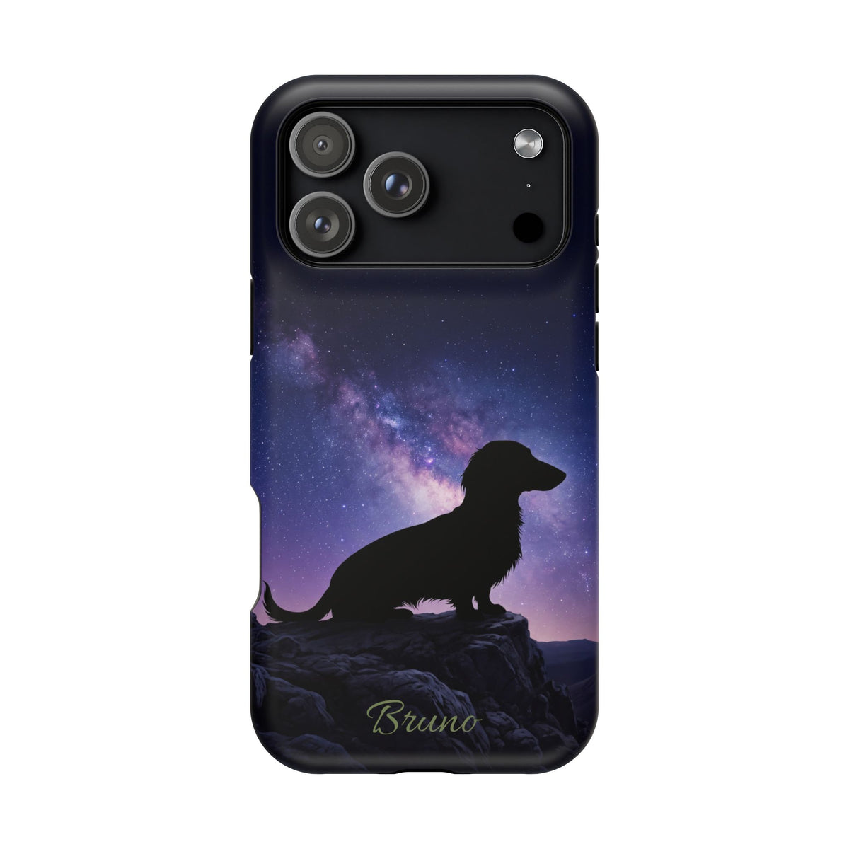 Personalized Dachshund Starry Night Phone Case — Wireless Charging Cover
