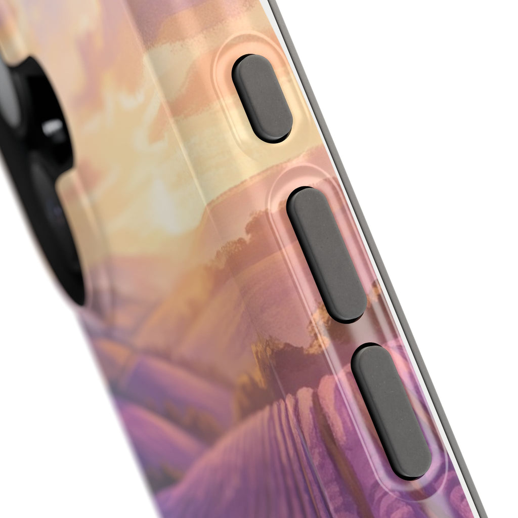 Personalized Dachshund Lavender Field Phone Case — Wireless Charging Cover