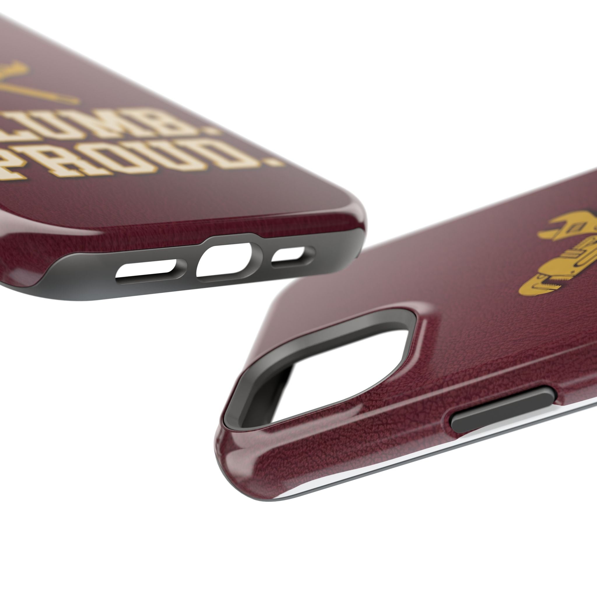 Plumb. Proud. Phone Case — Crossed Wrenches Wireless Charging Cover