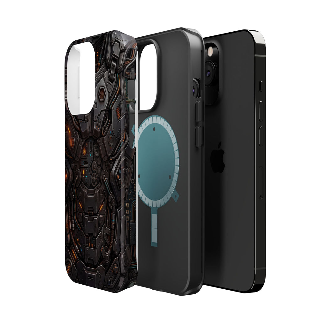 Mech Armor Phone Case — Industrial Circuit Wireless Charging Cover