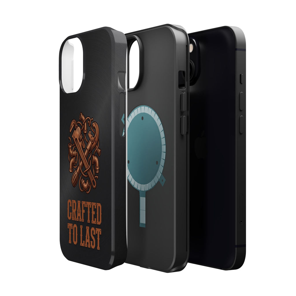 Crafted to Last Phone Case — Crossed Wrenches Wireless Charging Cover