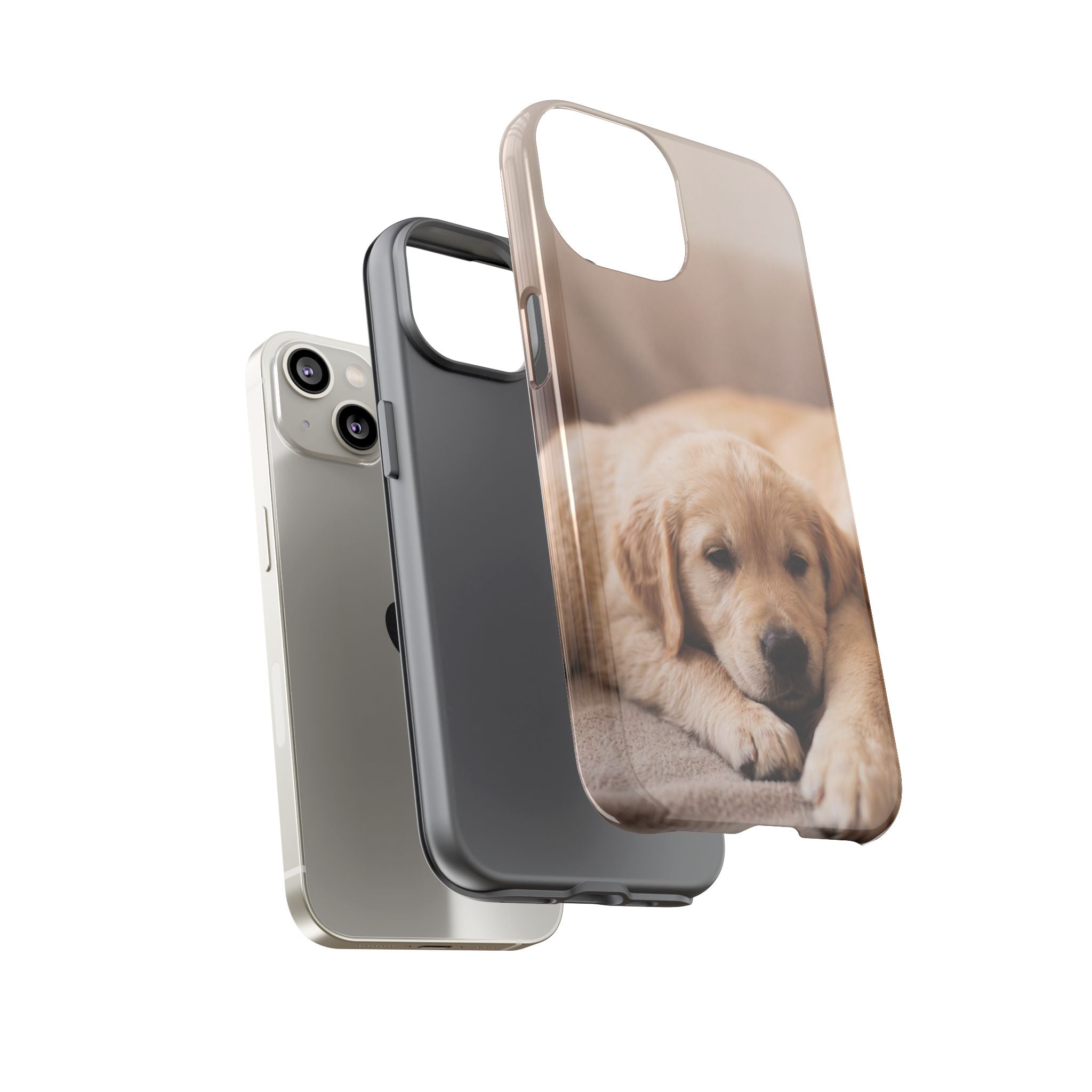 Sleepy Golden Retriever Puppy Phone Case | Cozy Cuddly Puppy Portrait | Samsung & iPhone