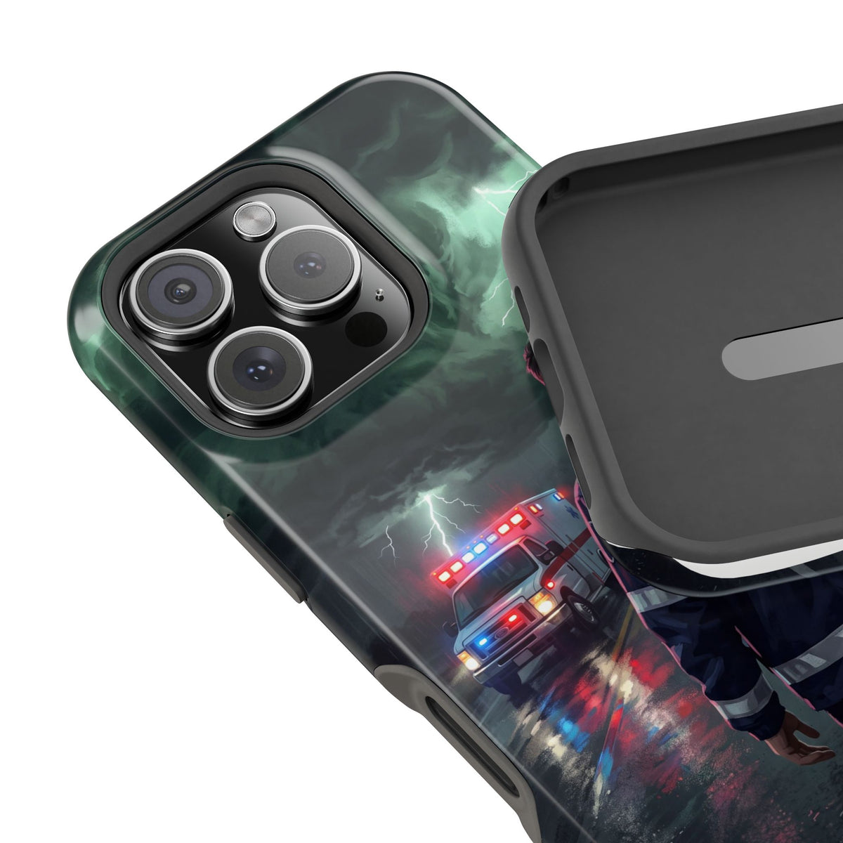EMS Green Storm City Phone Case — Magnetic Wireless Charging Cover