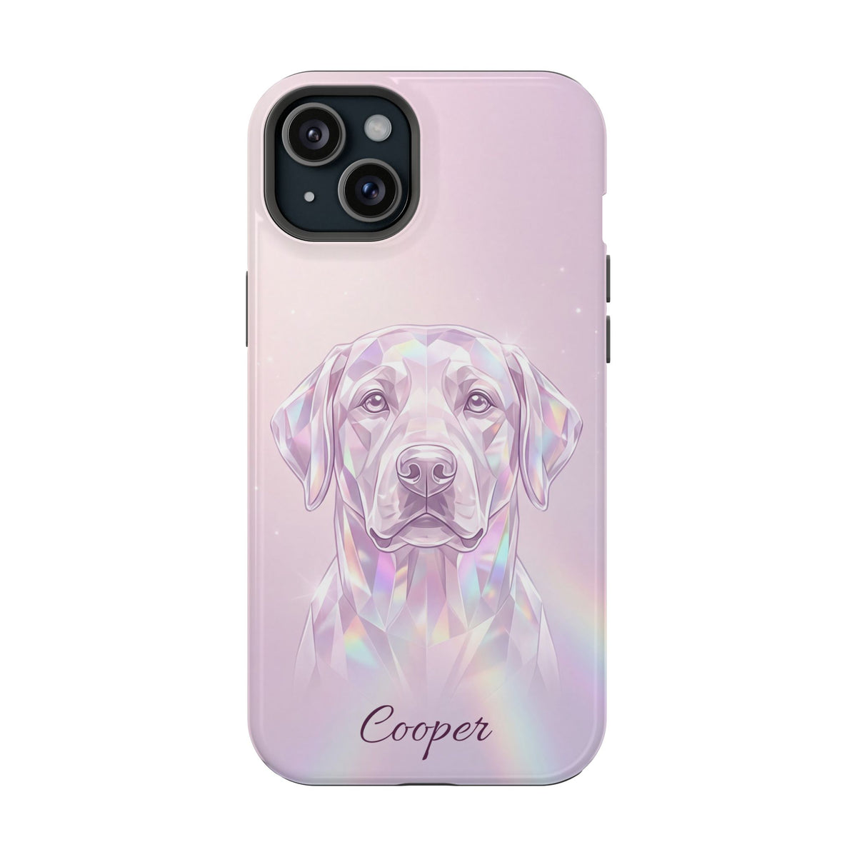 Personalized Crystal Prism Labrador Phone Case — Tough Magnetic Case with Wireless Charging