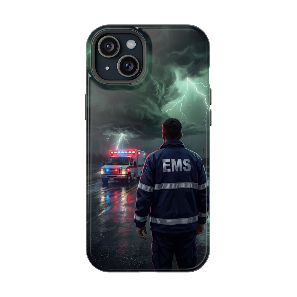EMS Green Storm City Phone Case — Magnetic Wireless Charging Cover