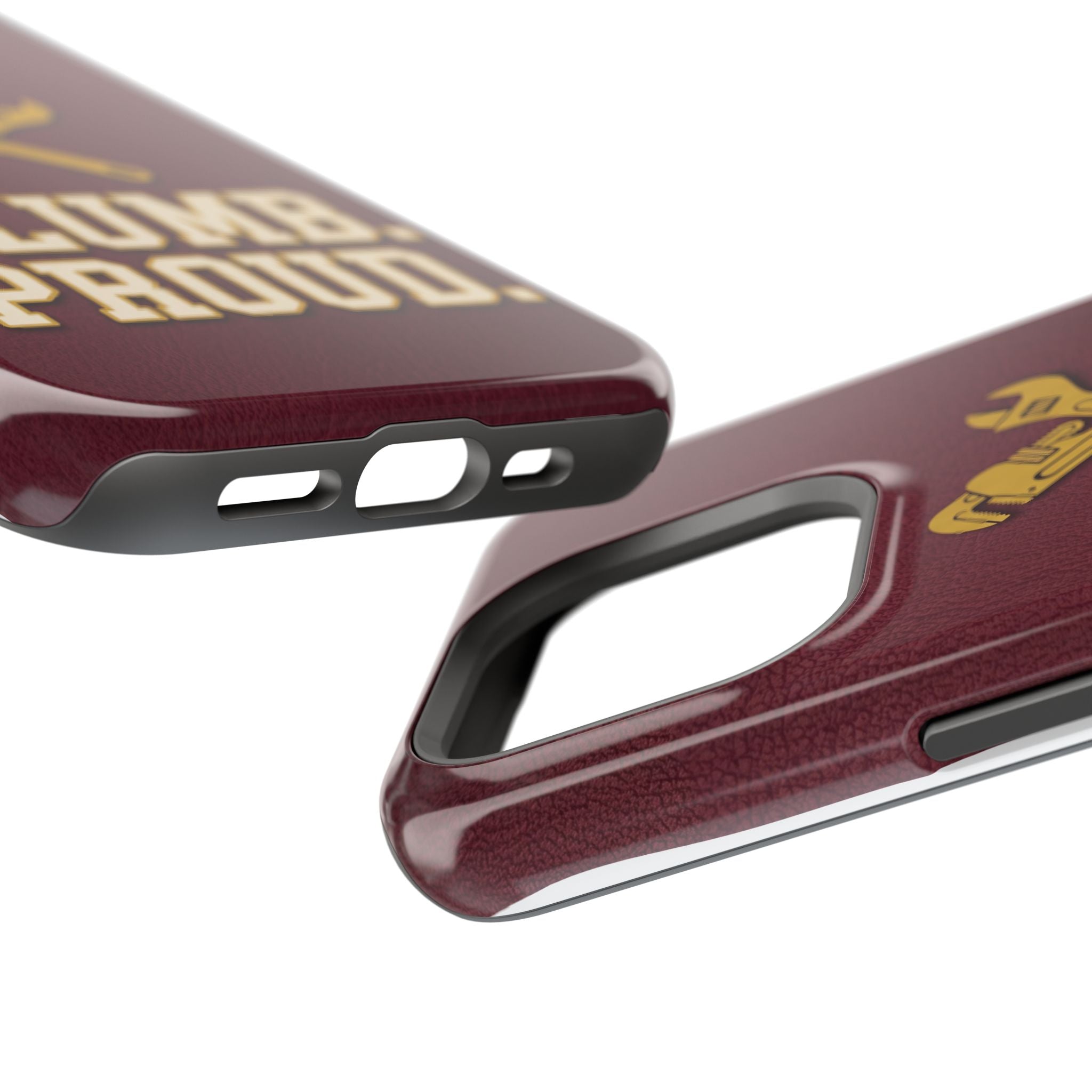 Plumb. Proud. Phone Case — Crossed Wrenches Wireless Charging Cover