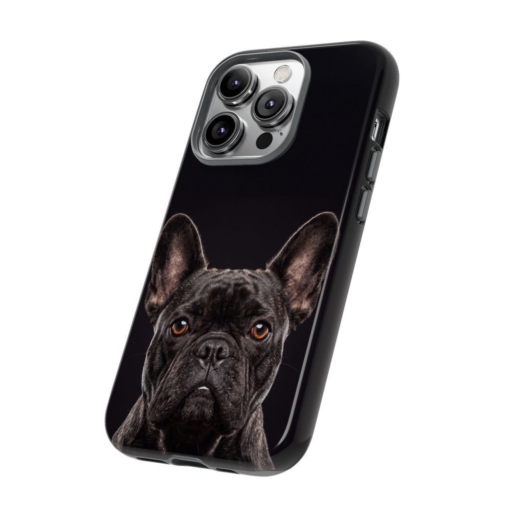 Front-Facing French Bulldog Phone Case | Dramatic Black Studio Portrait | Samsung & iPhone