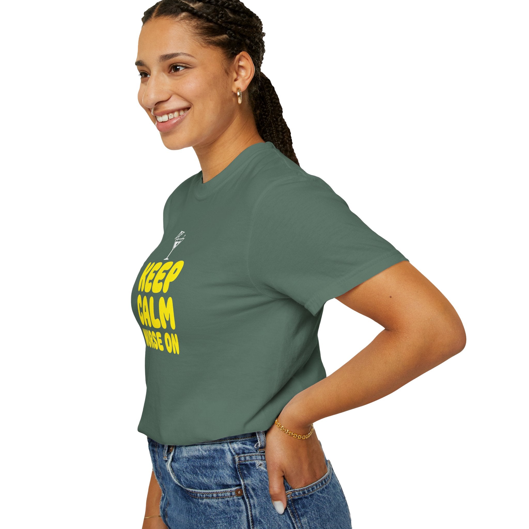 Nurse T-Shirt - "Keep Calm Nurse On" Funny Nursing Quote Unisex Tee, Nurse Appreciation Gift