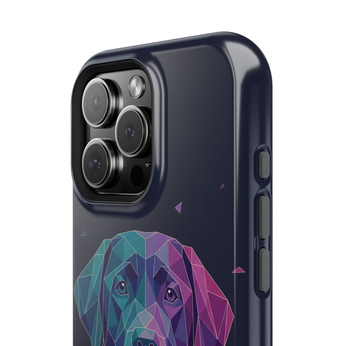 Geometric Labrador Phone Case — Tough Magnetic Case with Wireless Charging