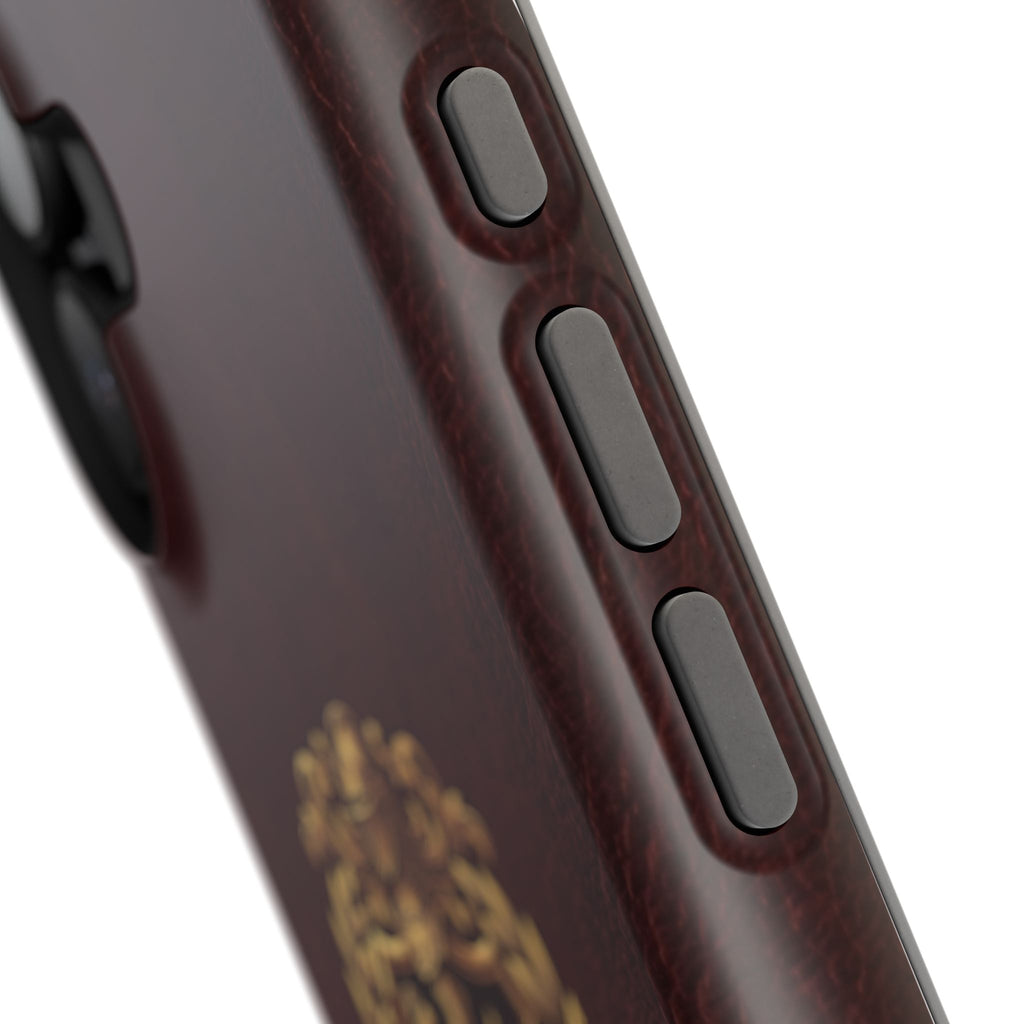 Plumber Crest Phone Case — Heraldic Shield Design Wireless Charging Cover