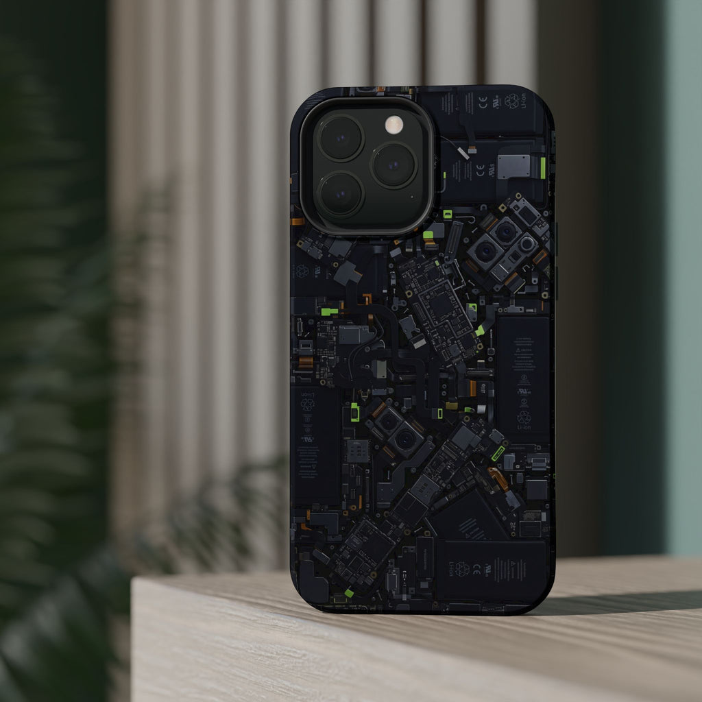 Circuit Core Phone Case — Motherboard Print Wireless Charging Cover