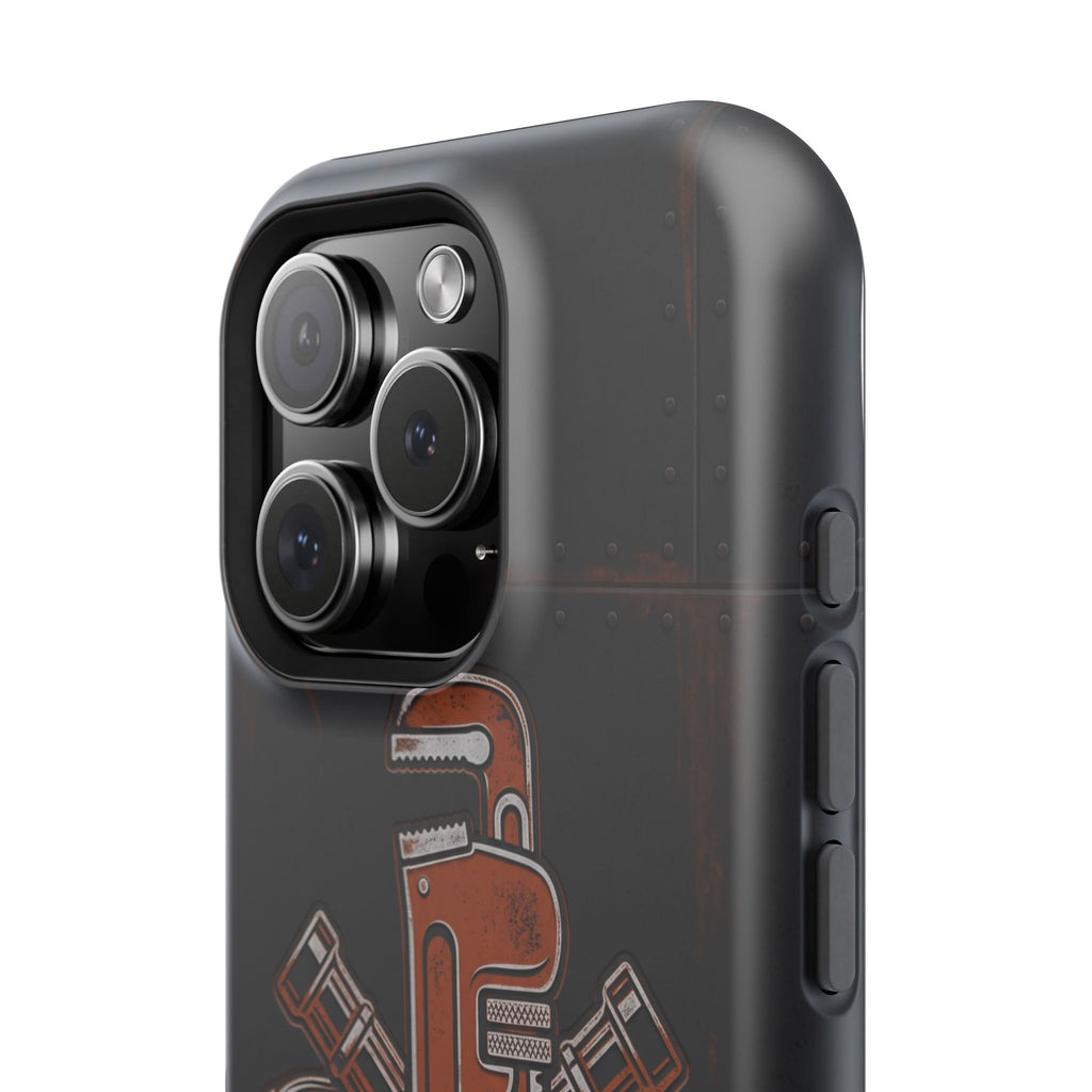 Tough By Trade Phone Case — Crossed Wrenches Wireless Charging Cover