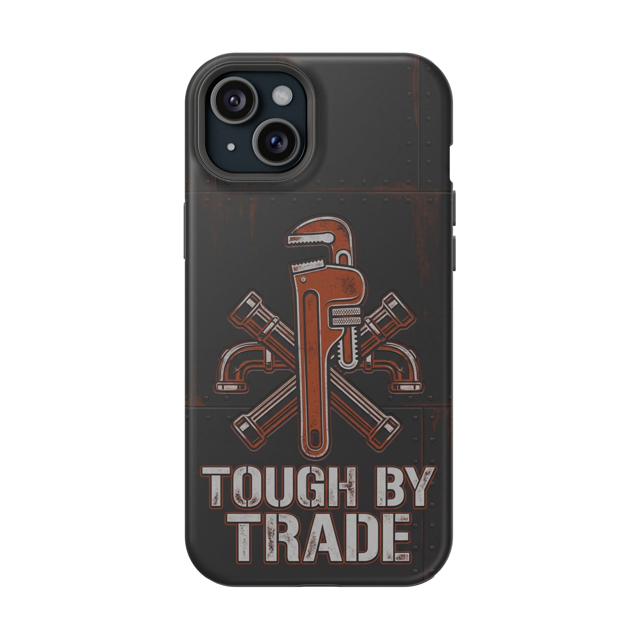 Tough By Trade Phone Case — Crossed Wrenches Wireless Charging Cover