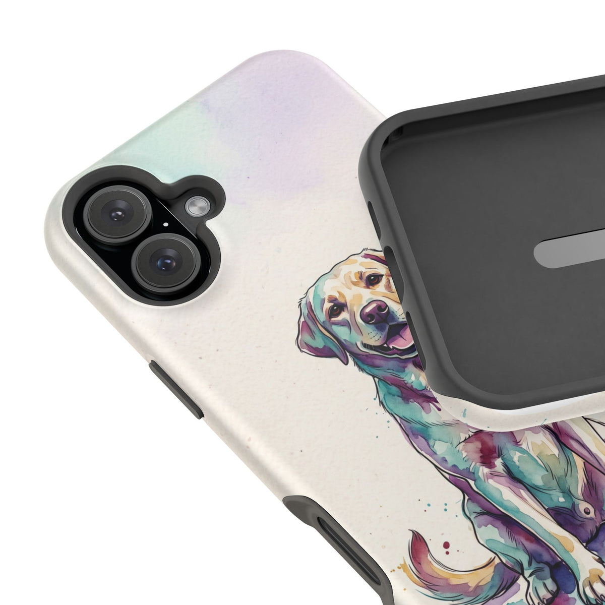 Watercolor Labrador Phone Case — Tough Magnetic Case with Wireless Charging