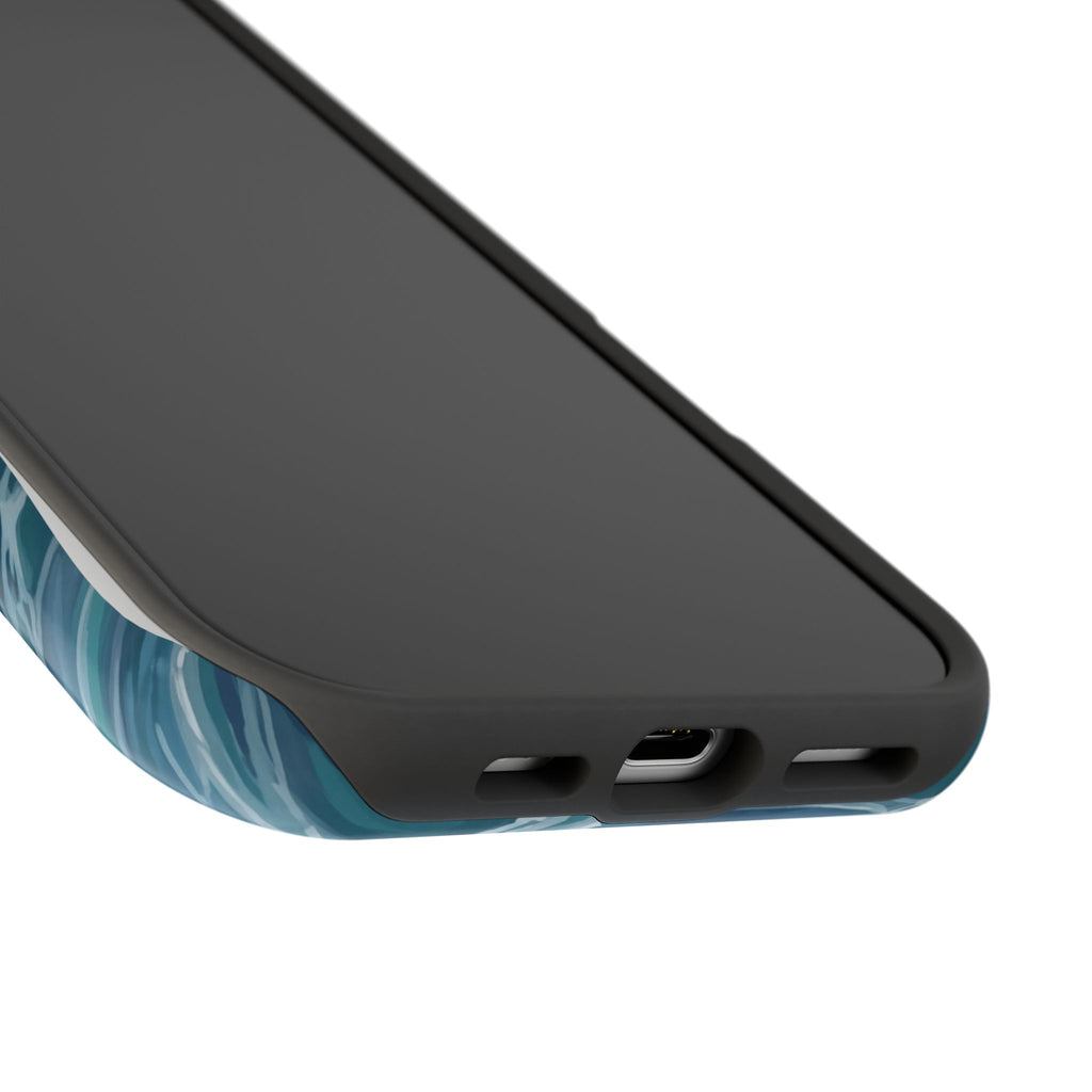 Personalized Ocean Wave Horse Phone Case — Tough Magnetic Case with Wireless Charging