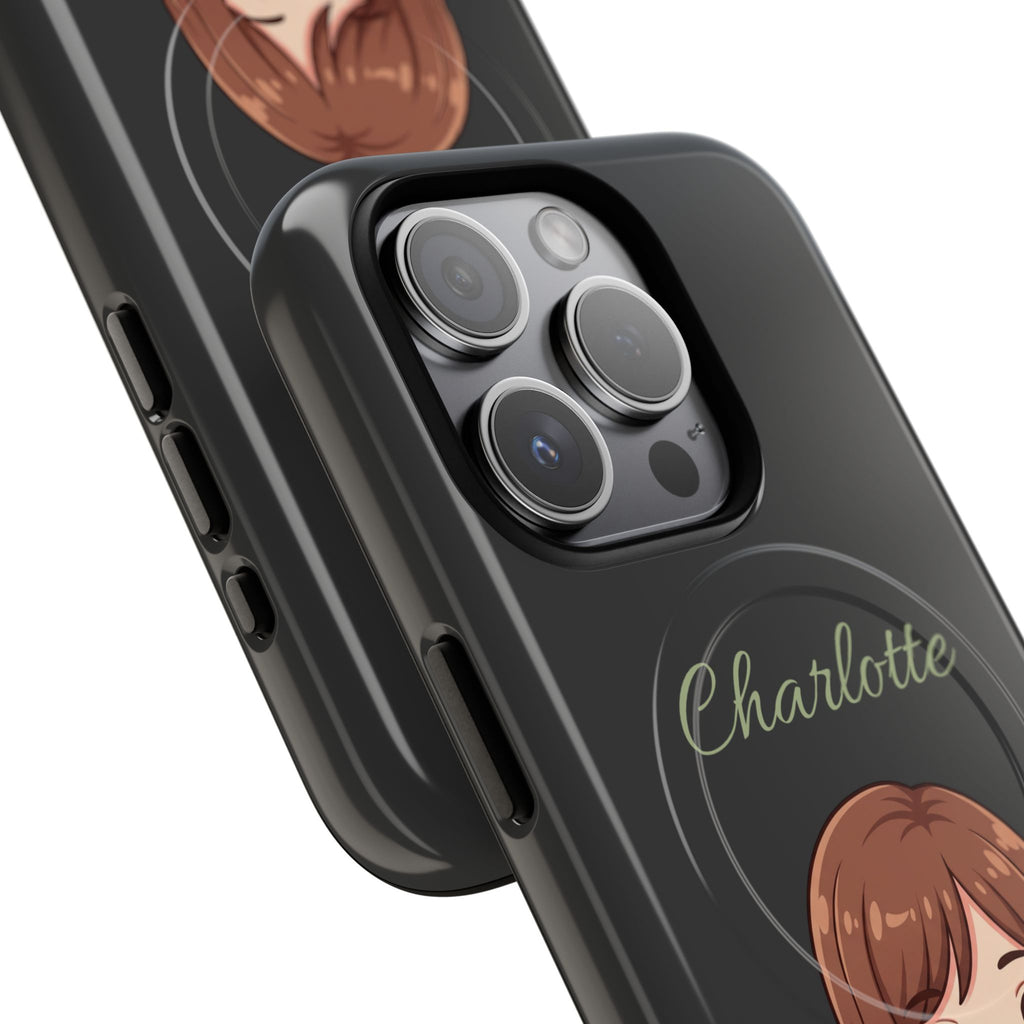 Personalized Tough Magnetic Phone Case | With Custom Name – Cute Illustrated Nurse Character Case for iPhones