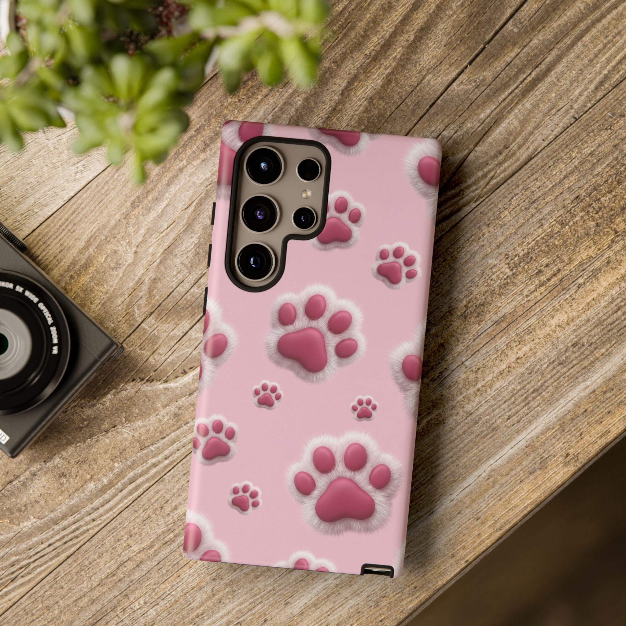 iphone & Samsung - Pink Paws Tough Phone Case — Cute Protective iPhone Cover