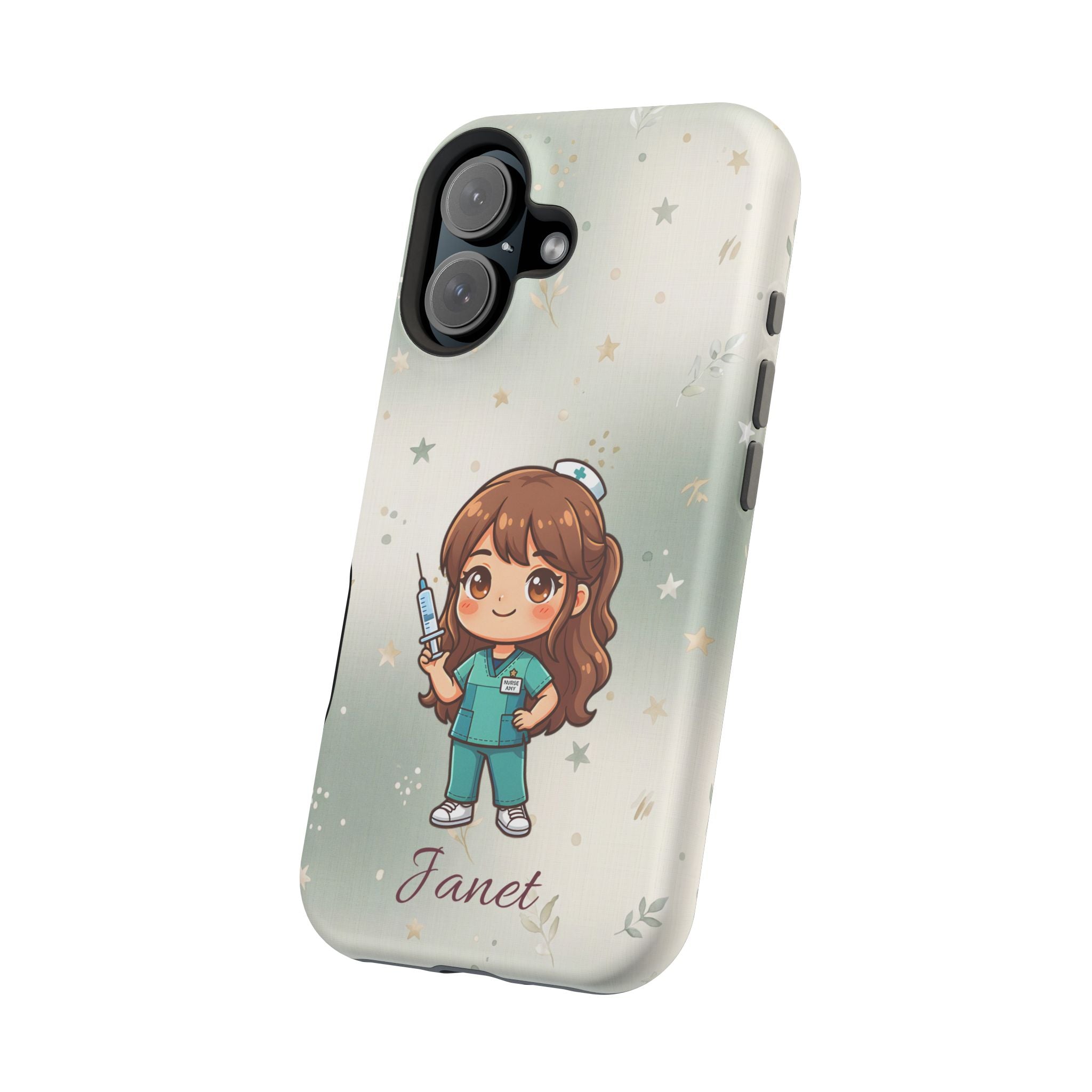 Personalized Nurse with Syringe Phone Case — Wireless Charging Cover