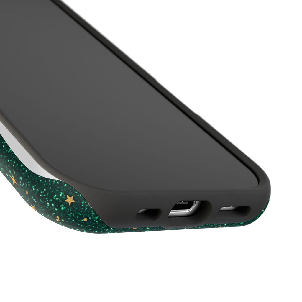 Rainbow Glitter Butterfly Personalized Teacher Phone Case — Wireless Charging Cover