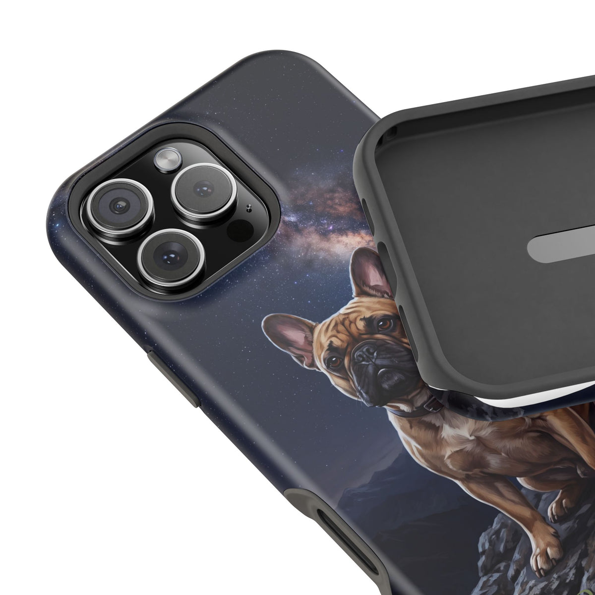 Personalized French Bulldog Starry Night Sky Phone Case — Wireless Charging Cover