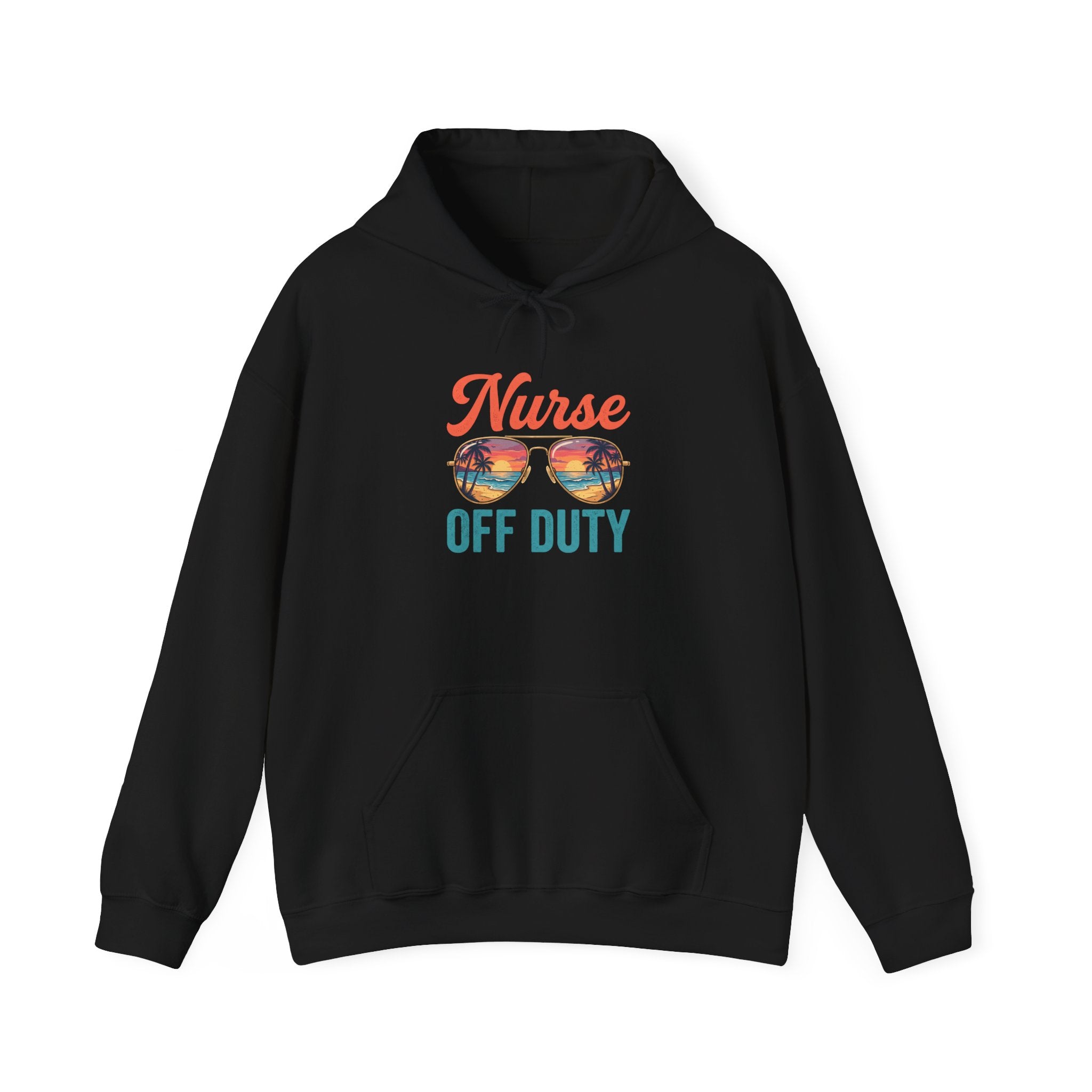 Nurse Off Duty Hoodie — Beach Vacation Nurse Graphic Pullover