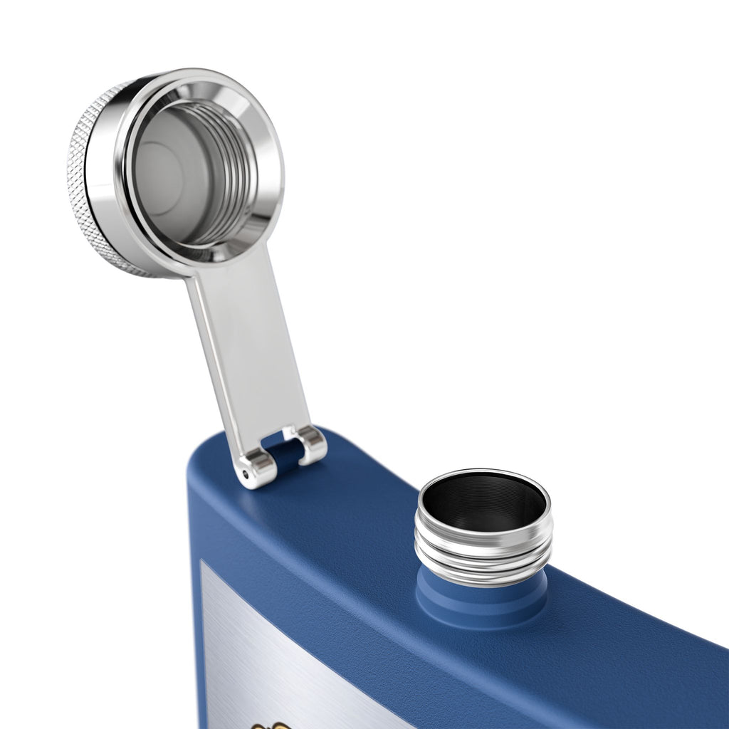 Flask — "Residential Electrician: Homes Powered by Me" (Crest Edition) 6oz Stainless Steel Hip Flask