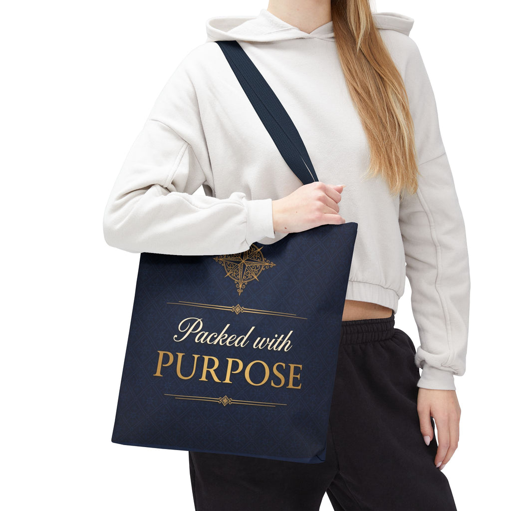 Packed with Purpose Tote | Inspirational Nurse Gift Tote Bag | Healthcare Worker Appreciation Gift | Premium Polyester Carry-All