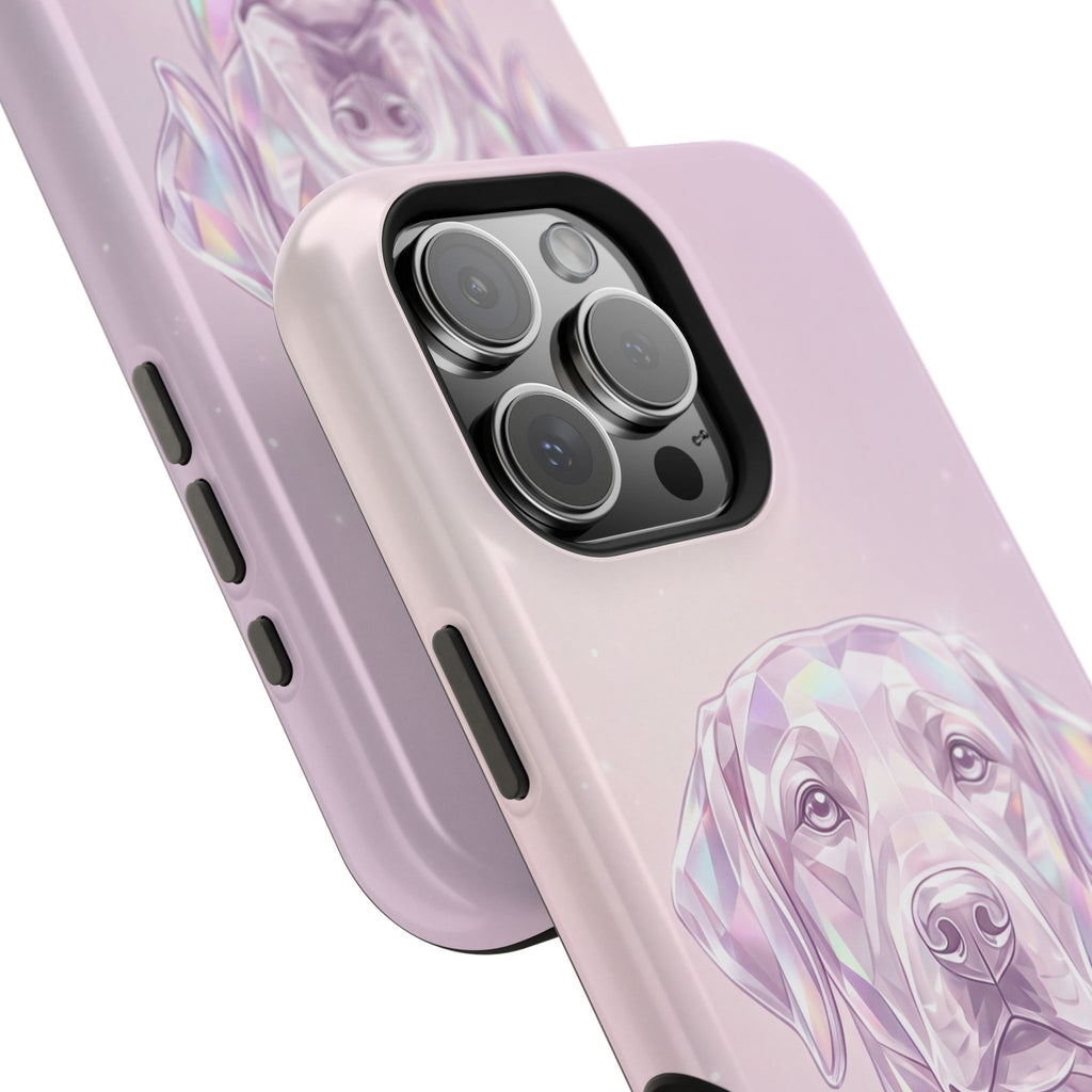 Personalized Crystal Prism Labrador Phone Case — Tough Magnetic Case with Wireless Charging