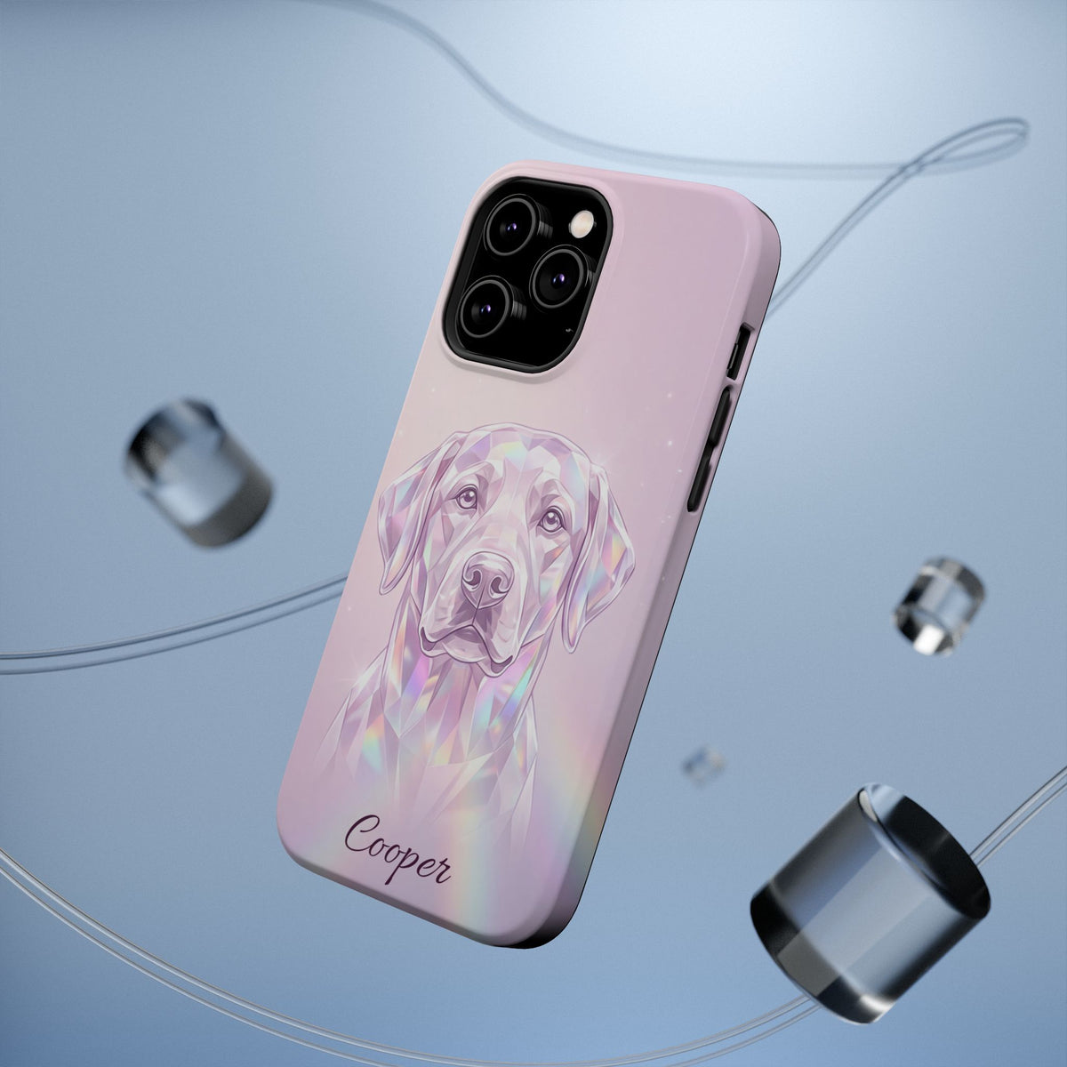Personalized Crystal Prism Labrador Phone Case — Tough Magnetic Case with Wireless Charging