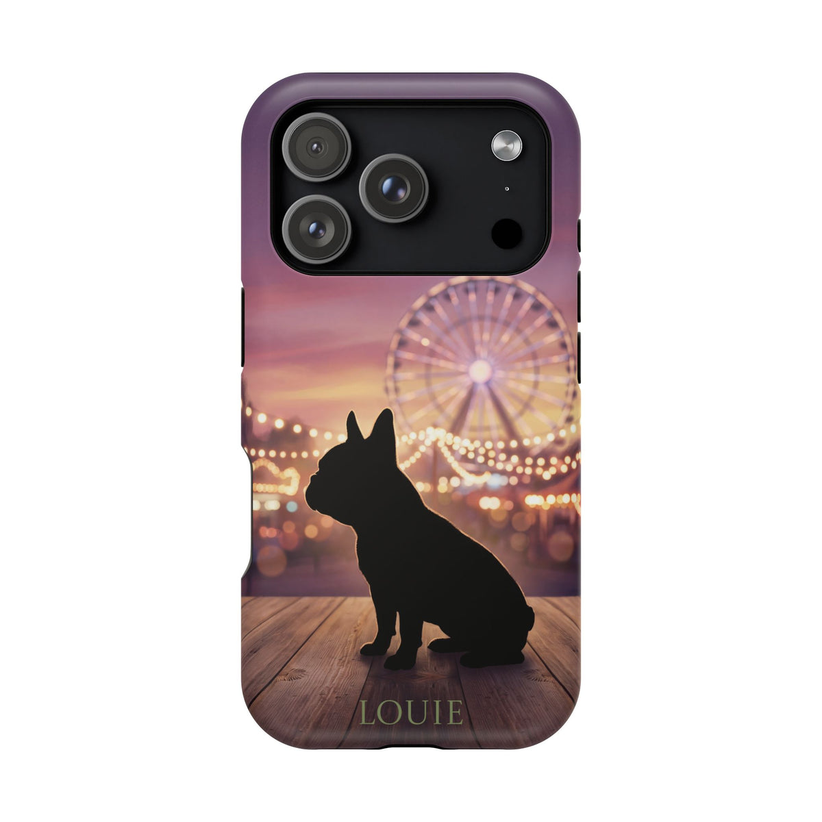 Personalized French Bulldog Carnival Nights Phone Case — Wireless Charging Cover