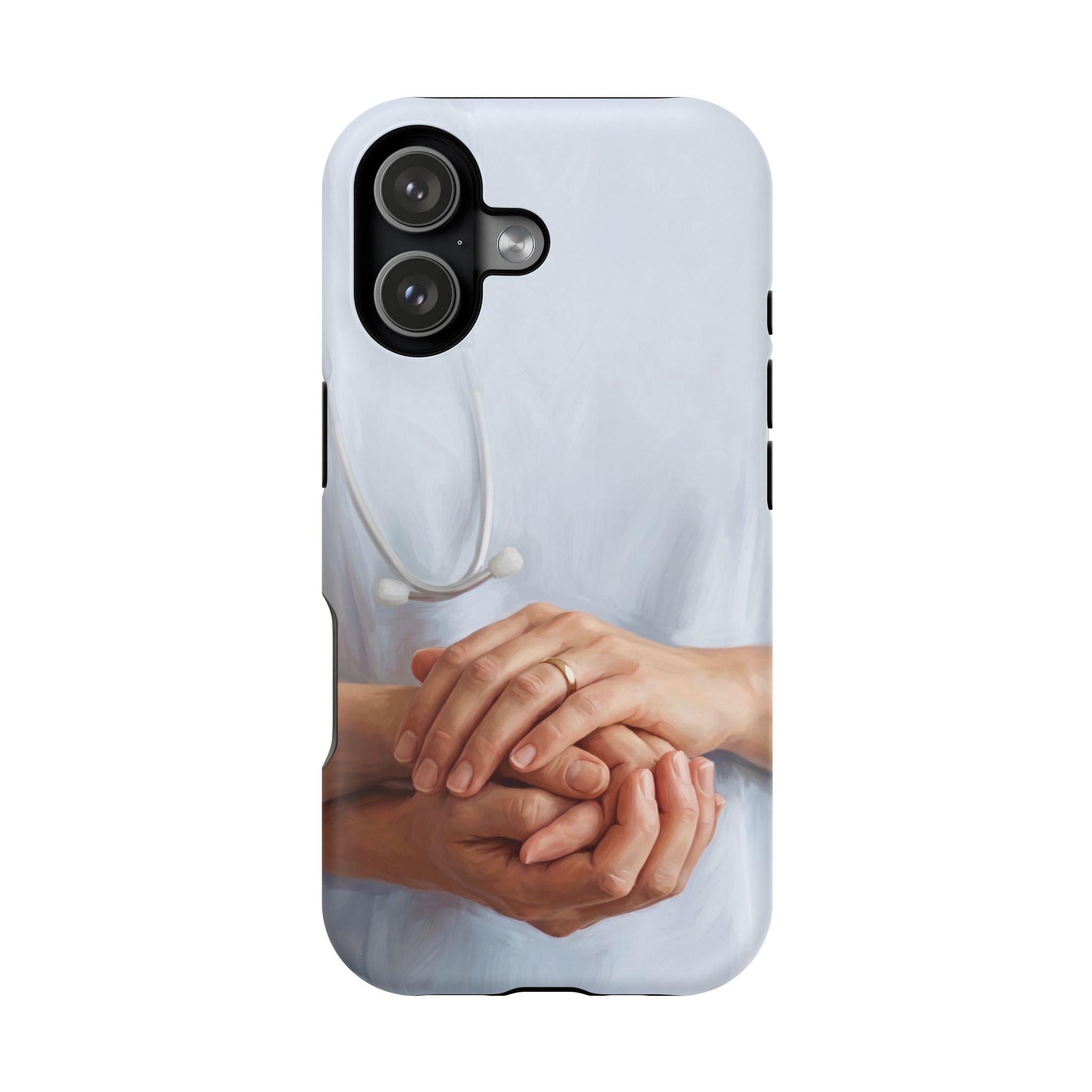 Impact-Resistant Phone Case — Caring Hands Wireless Charging Cover