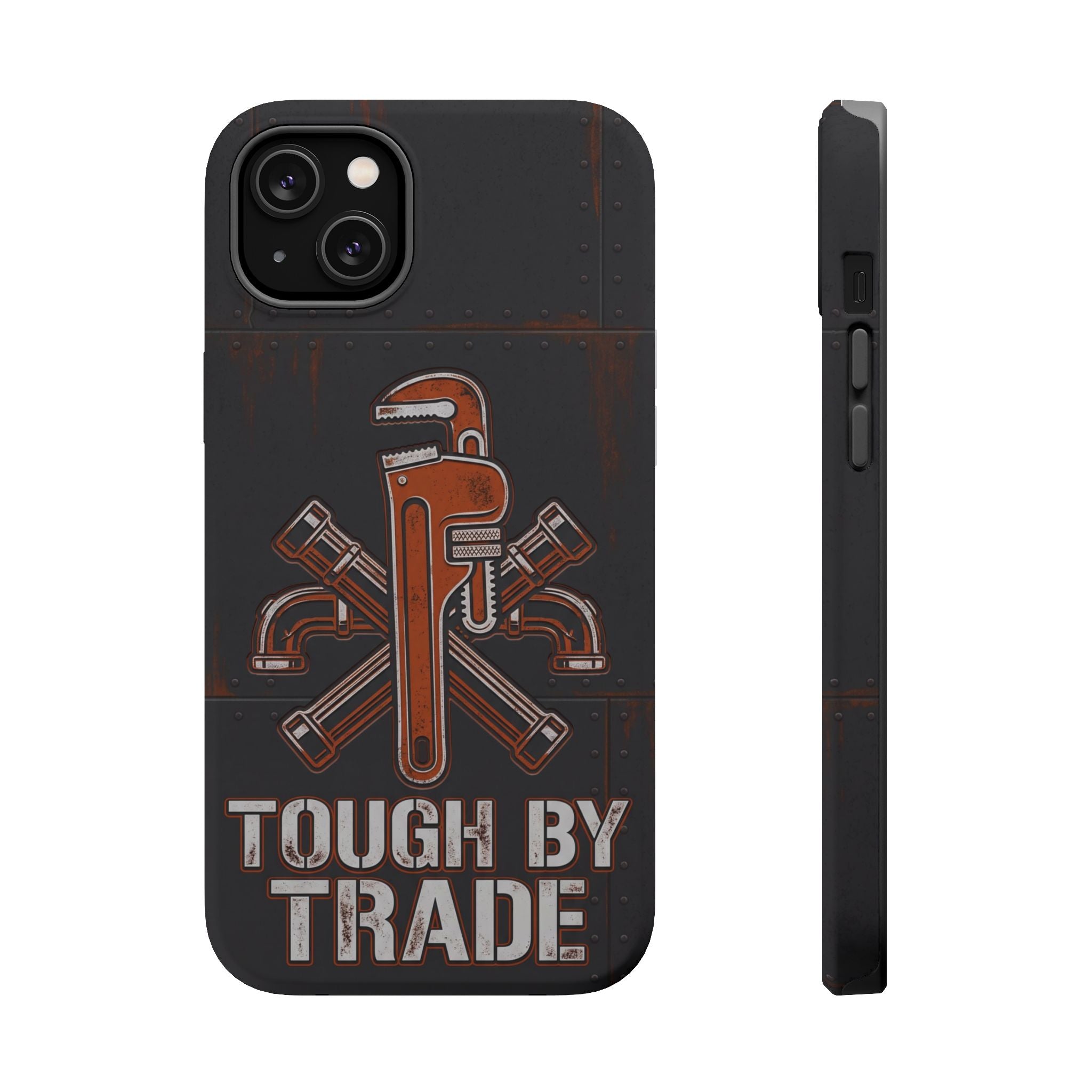 Tough By Trade Phone Case — Crossed Wrenches Wireless Charging Cover