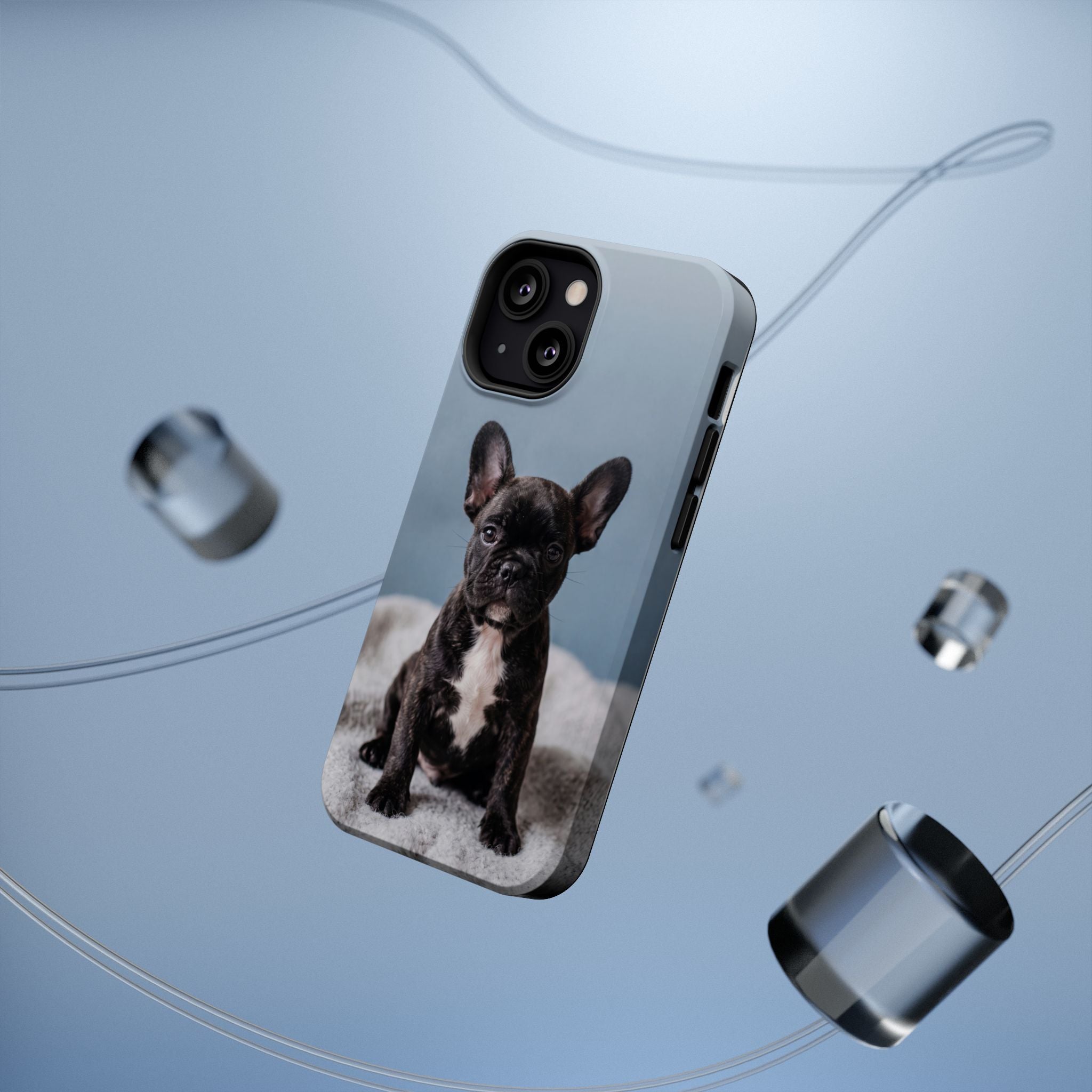 French Bulldog Puppy Phone Case — Impact-Resistant Wireless Charging Cover