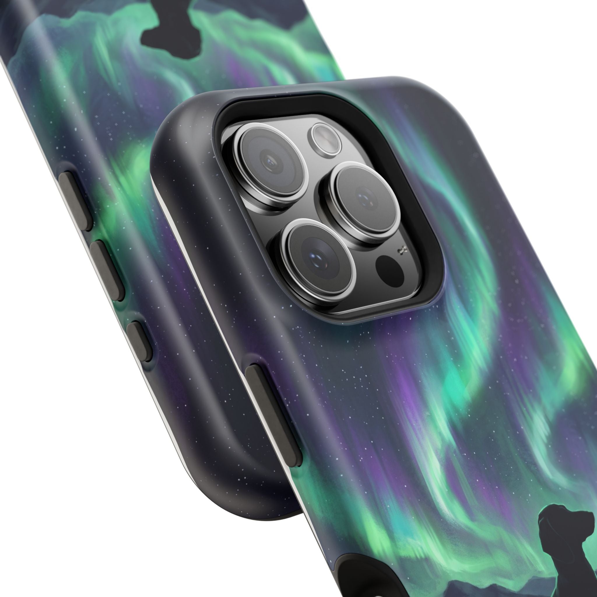 Personalized Dachshund Northern Lights Phone Case — Wireless Charging Cover