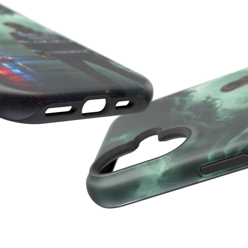 Female Paramedic Green Storm Phone Case — Magnetic Wireless Charging Cover
