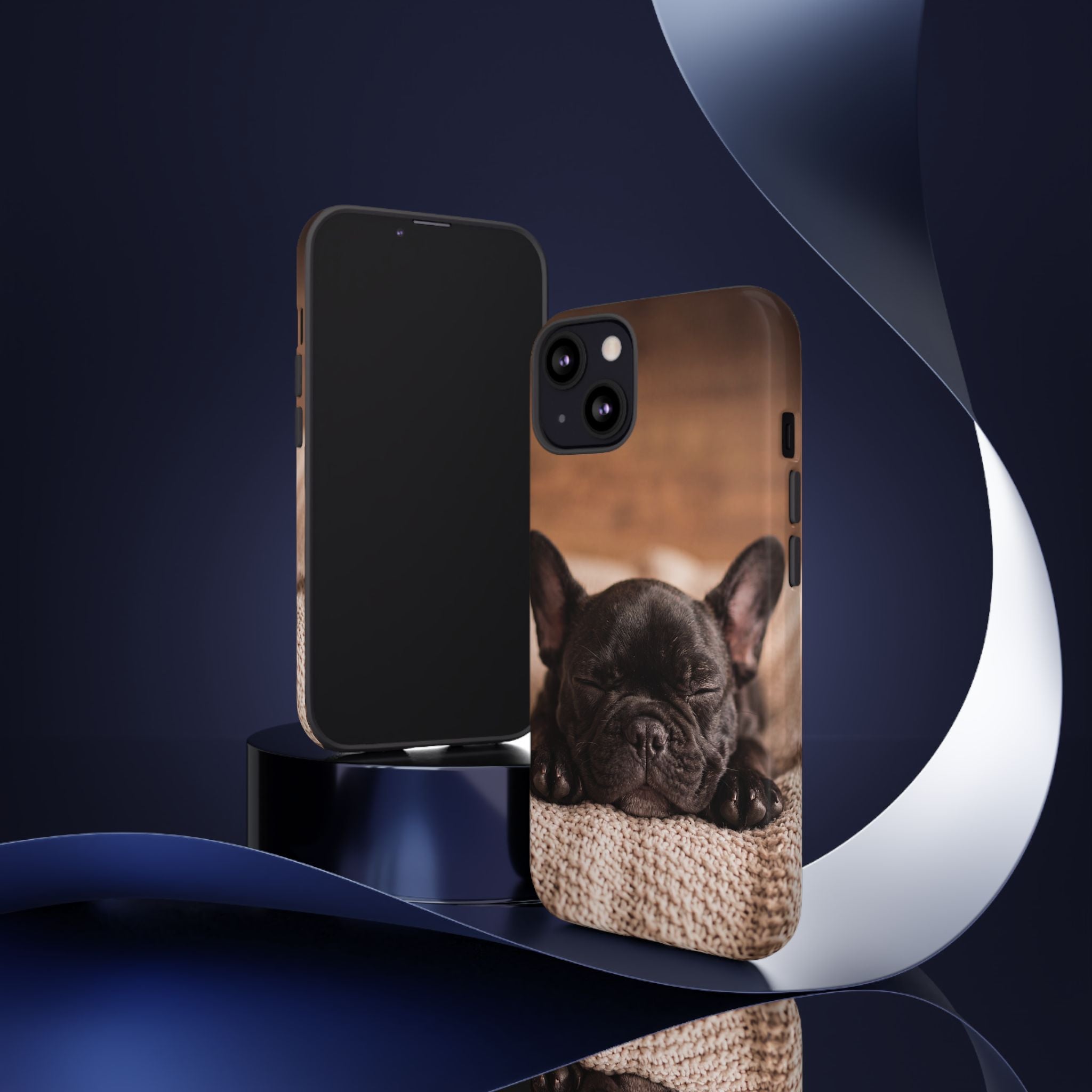 Sleeping French Bulldog Phone Case | Cozy Frenchie Resting on Blanket | iPhone & Samsung