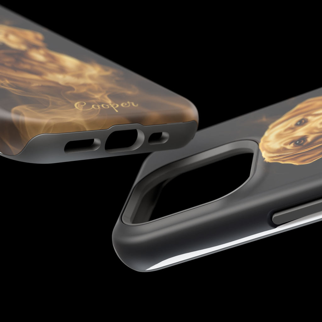 Personalized Gold Smoke Labrador Phone Case — Tough Magnetic Case with Wireless Charging
