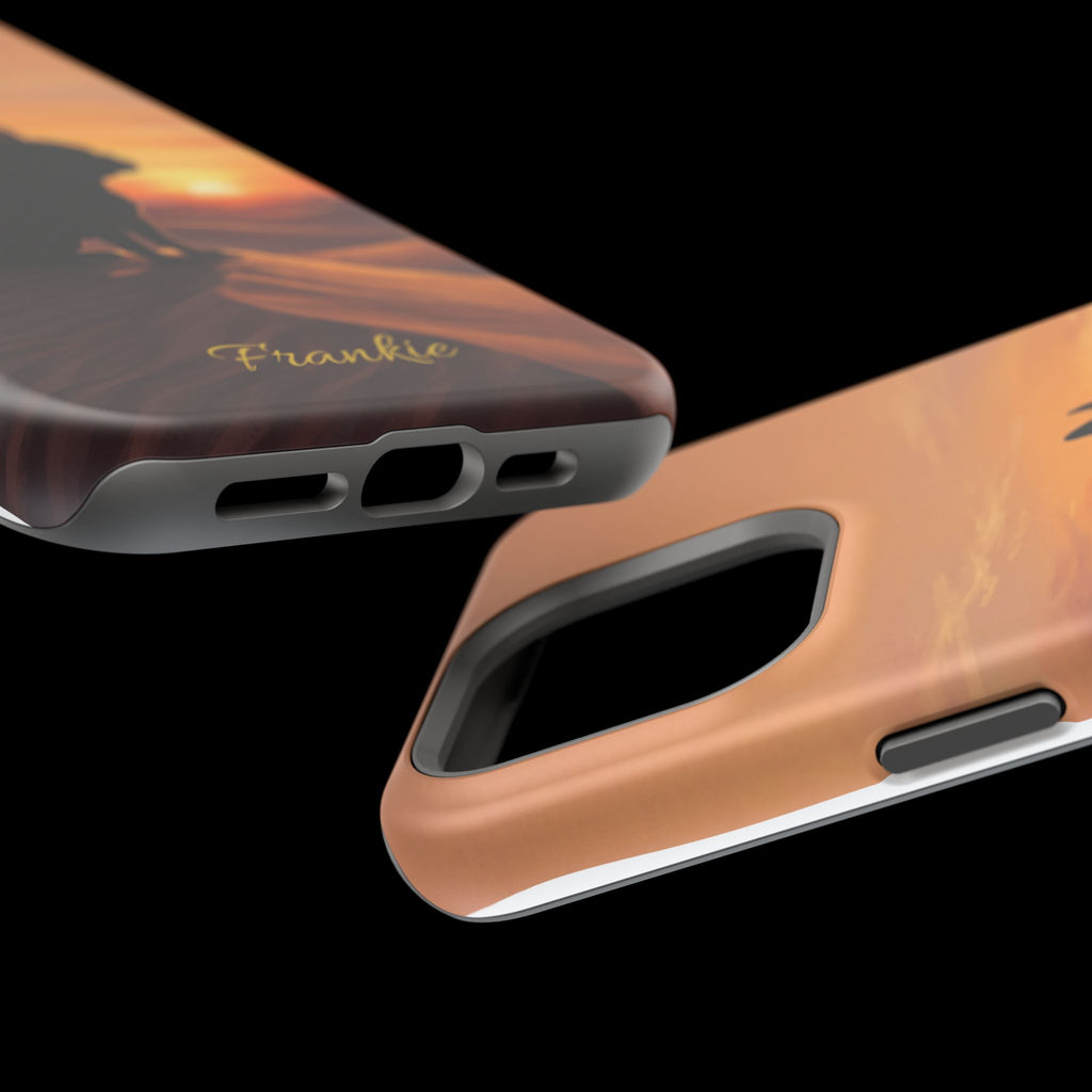 Personalized French Bulldog Desert Sunset Phone Case — Wireless Charging Cover